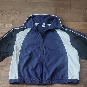 H&M Woman's Blue and White Windbreaker